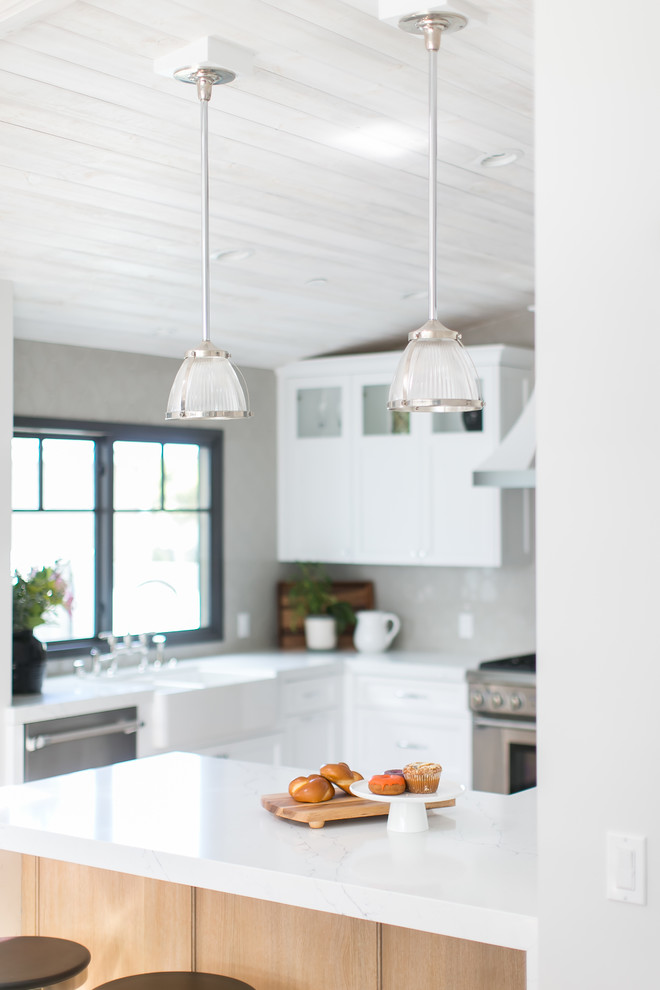 Example of a transitional kitchen design in Orange County