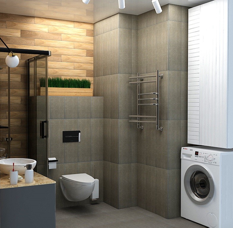 Дизайн-проект квартиры студии сан.узел вид 3