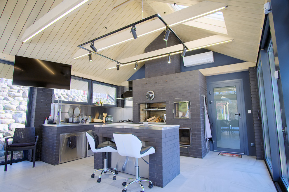 Гриль-зона с баней