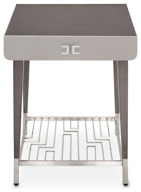 Aico Amini Roxbury Park 2 PC Cocktail & End Table Set in Slate ...
