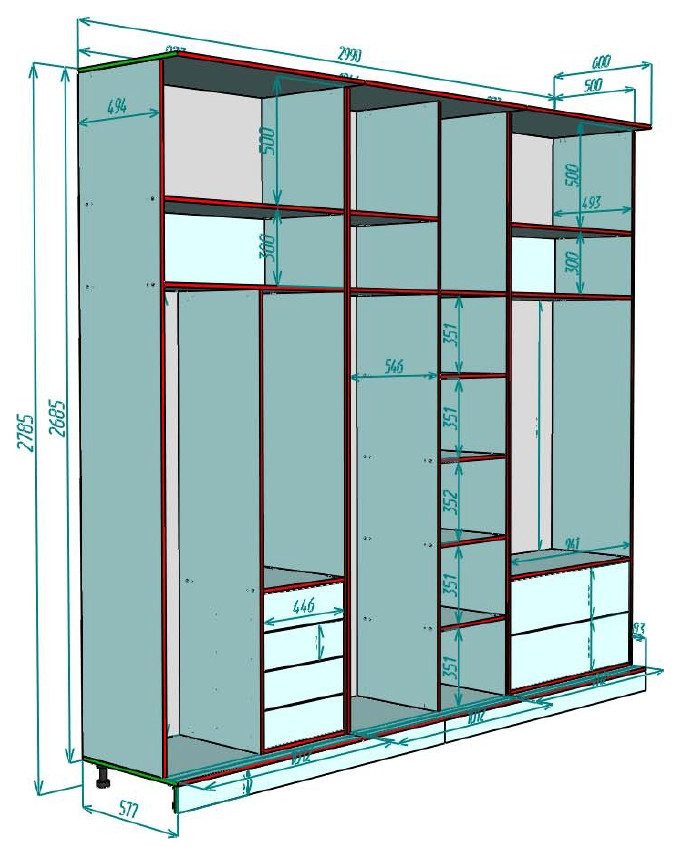 Эскиз шкафа-купе