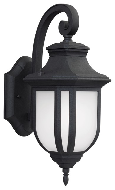 Sea Gull Lighting Medium LED Outdoor Lantern, Black