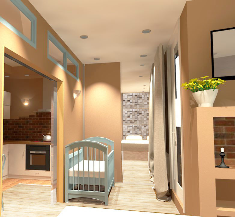 Проект однокомнатной квартиры для молодой пары