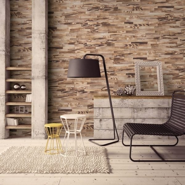 Ignited Pine Wood Cladding Interior Panels Modern