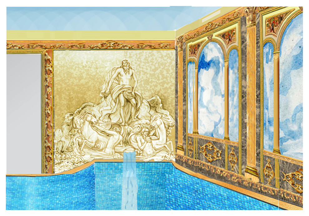 интерьер бассейна частного