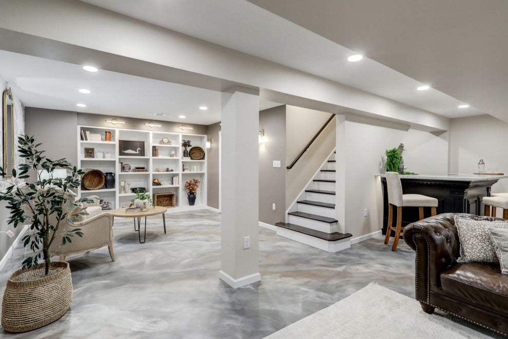 Elizabethtown Basement Remodel - Contemporary - Basement - Other - by ...