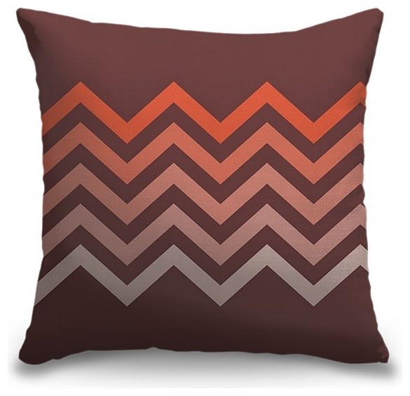 Ombre Chevron Pillow Contemporary Decorative Pillows By
