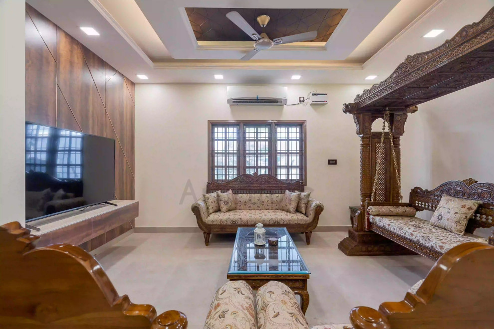 Classic living room in Chennai.