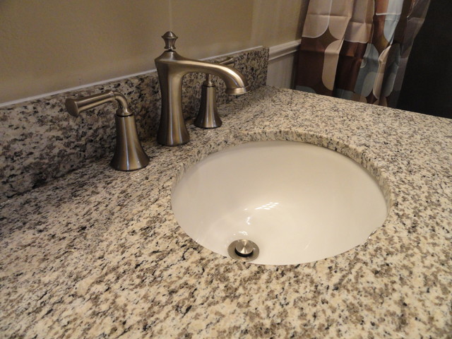 Tiger Skin Granite Vanity Countertops Traditional Bathroom