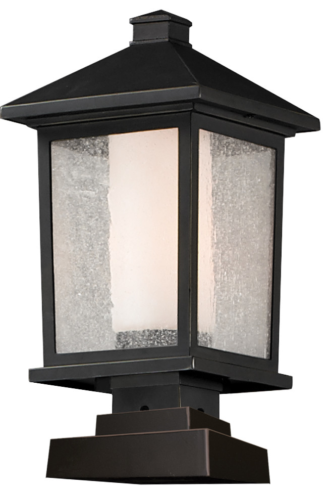Z-Lite Outdoor Post Light, Oil Rubbed Bronze, 538Phb-Sqpm-Orb