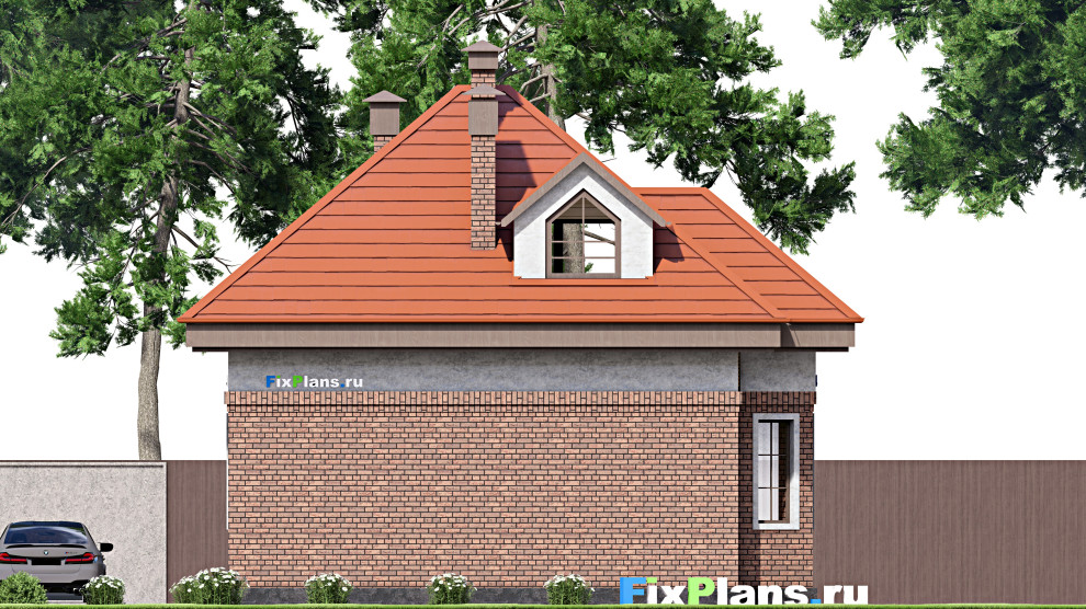 Проект дома с мансардой 9х9 м S71м2 F-15362