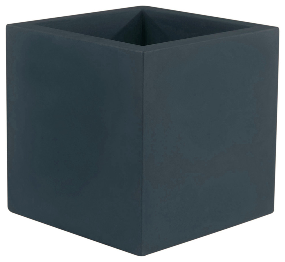 Studio Vondom Cube Planter 15.75"H Basic Anthracite