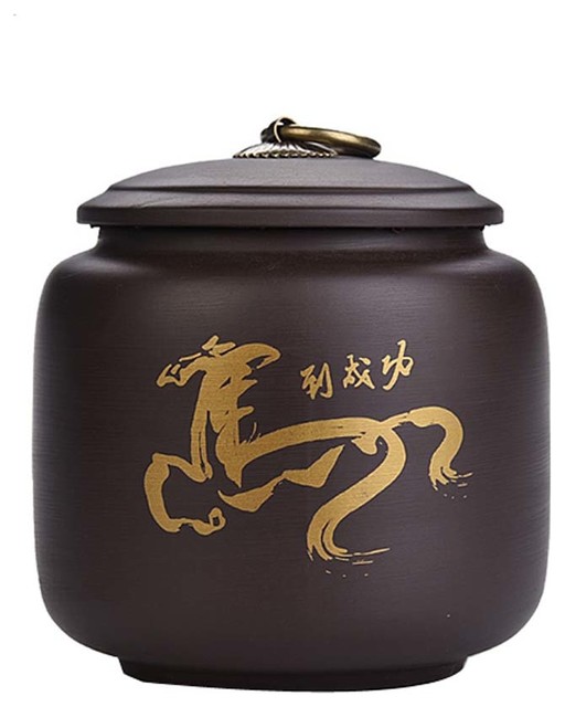 Purple Clay Food Storage Jar Tea Canister With Airtight ...