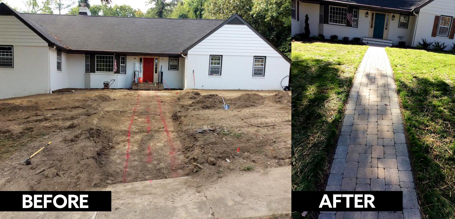 Patio/deck and sidewalk