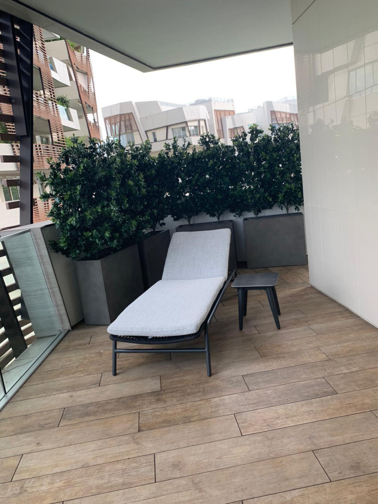 Immagine di una terrazza design