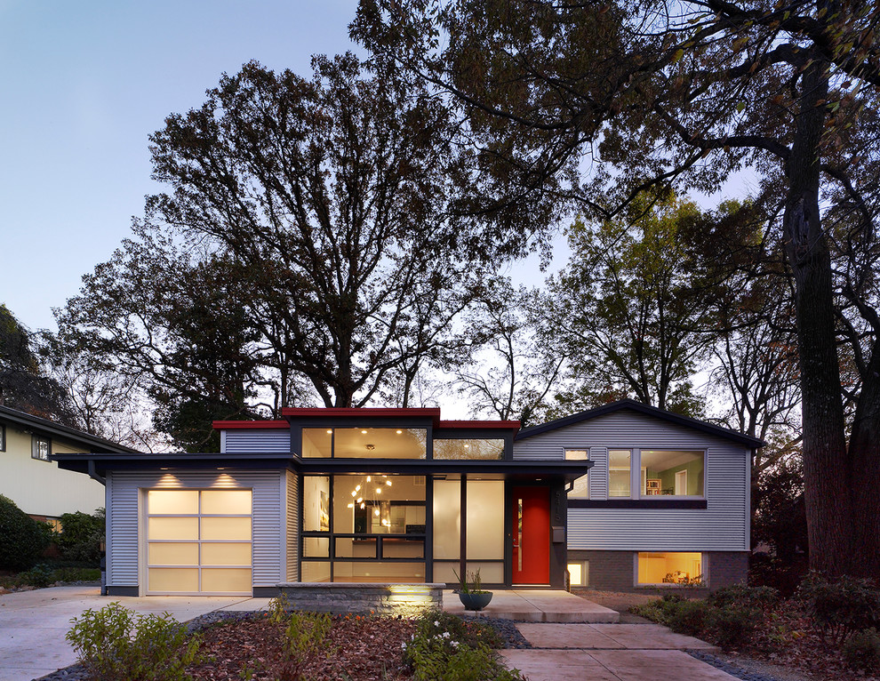 This is an example of a modern exterior in DC Metro with metal siding.