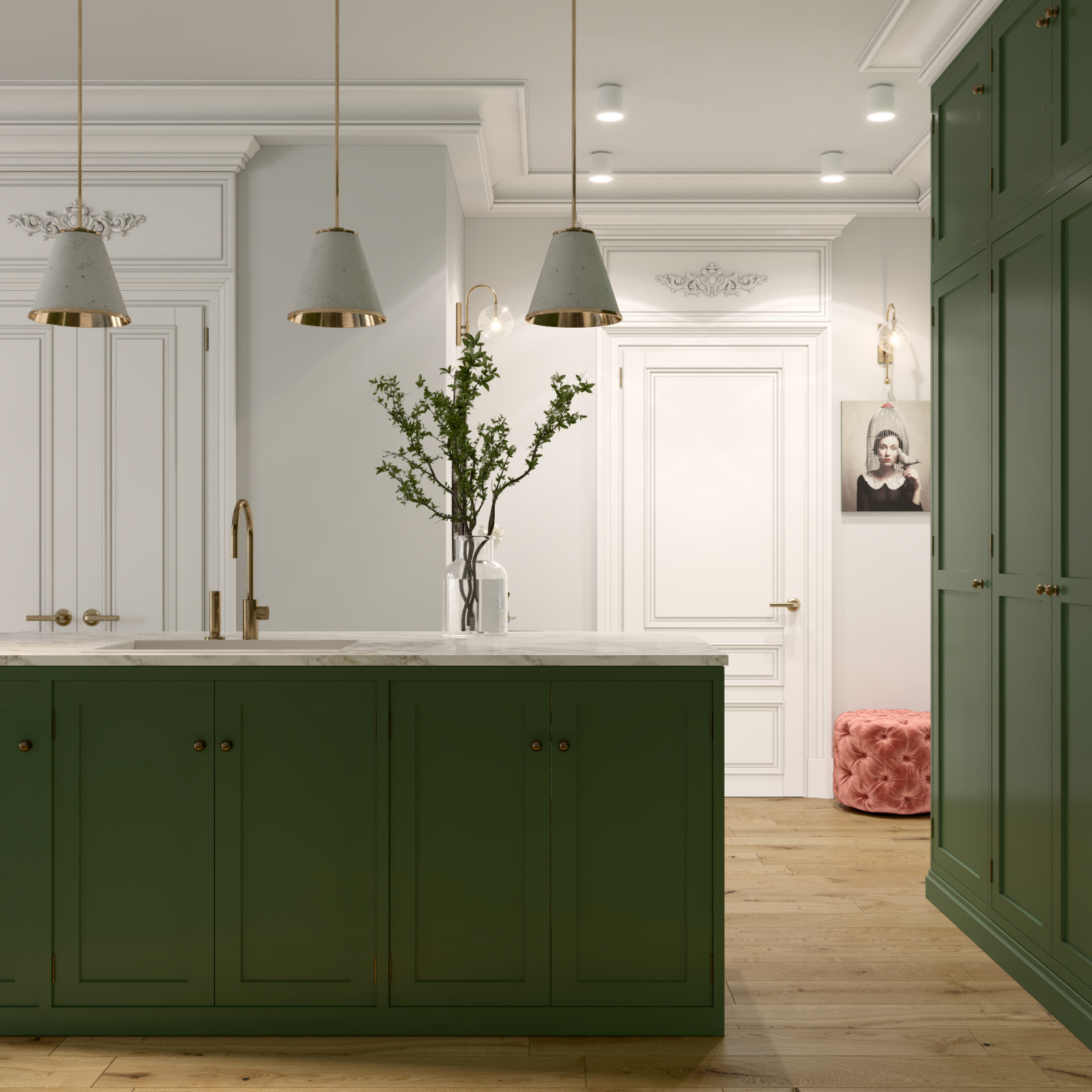 ДИЗАЙН-ПРОЕКТ КВАРТИРЫ В ВАРШАВЕ В РОМАНТИЧНОМ СТИЛЕ