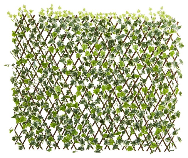 Expandable Ivy Lattice Privacy Screen Window Front Porch Patio Fake House Plants