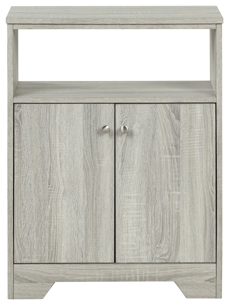 32" Wood 2door Bathroom with Adjustable Shelves Transitional