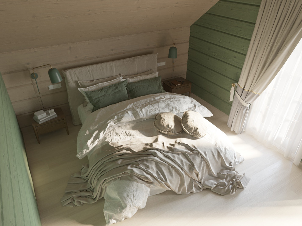 Двухэтажный деревянный дом