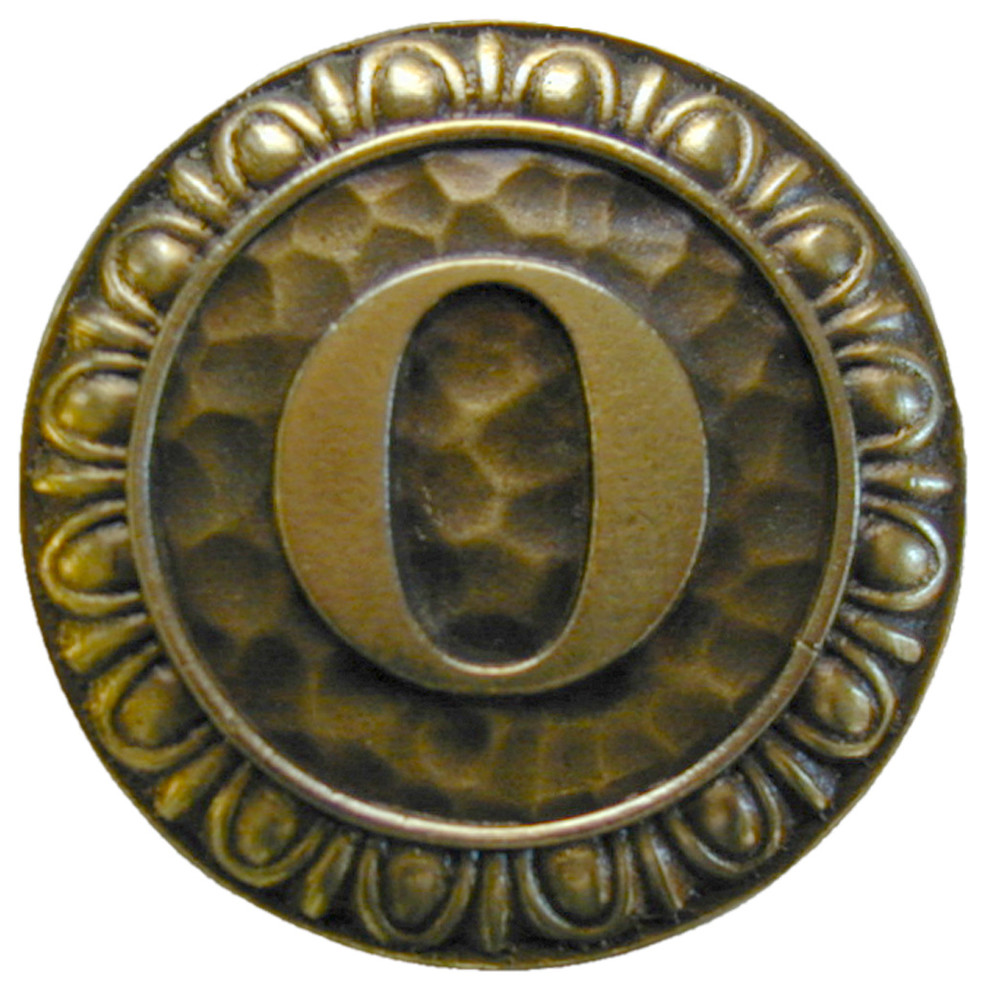 Notting Hill Initial O Knob, Dimensions 13/8" diameter And