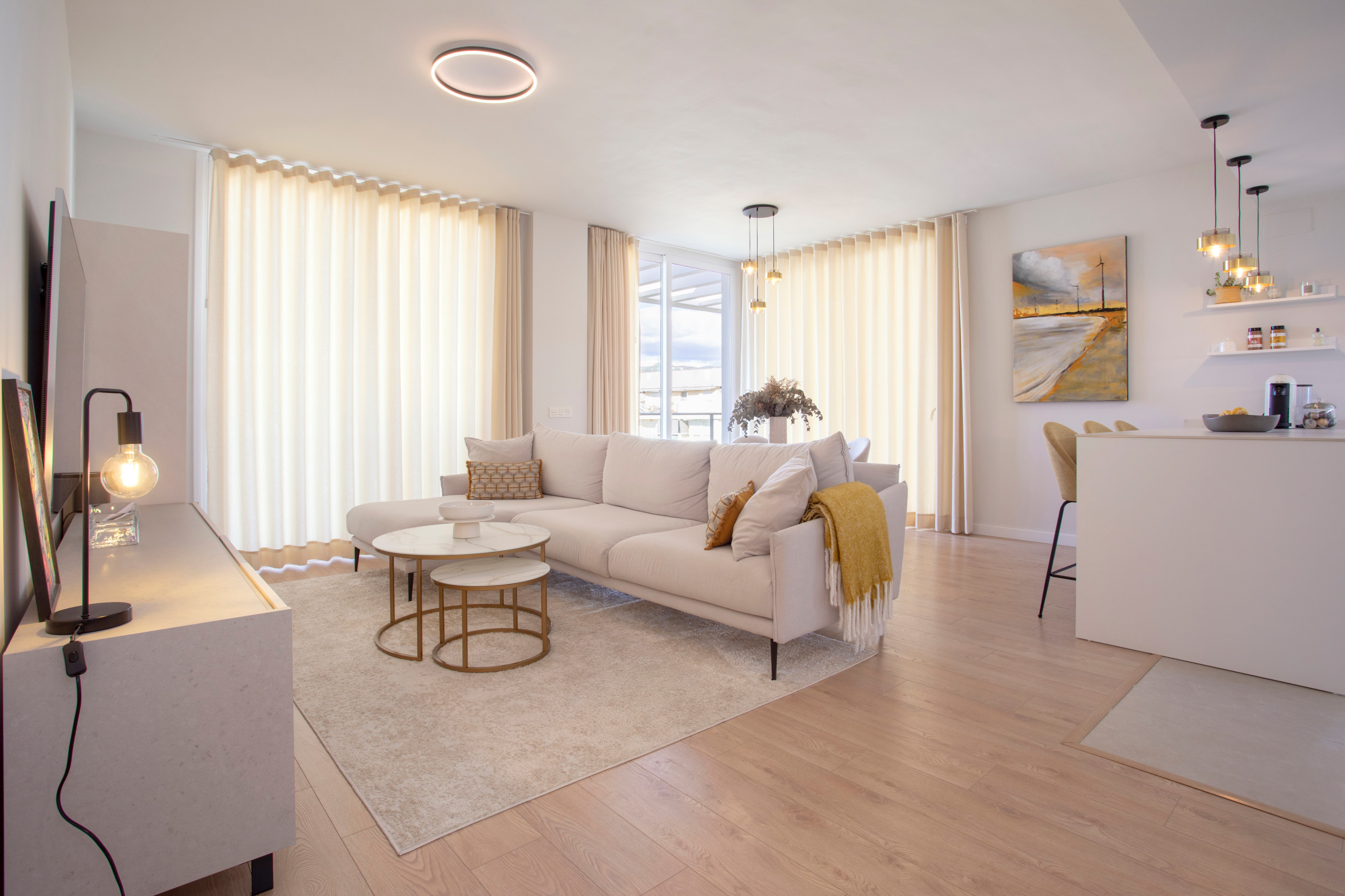 Inspiration for a contemporary living room remodel in Malaga