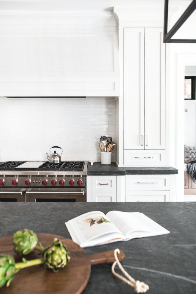 Transitional kitchen photo in Calgary