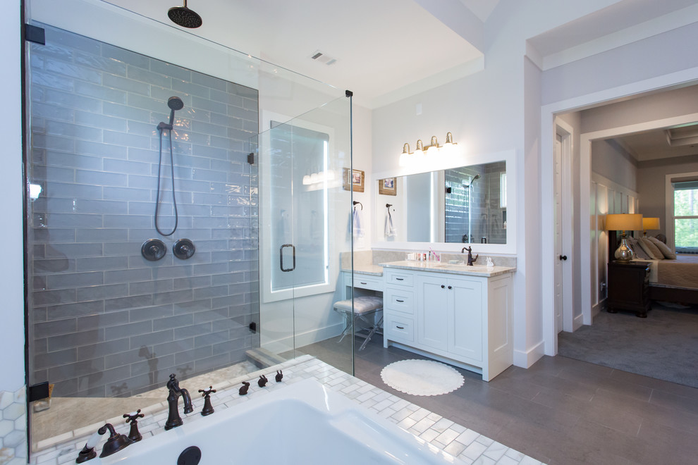 Modern Farmhouse Modern Bathroom Atlanta by Abernathy Custom