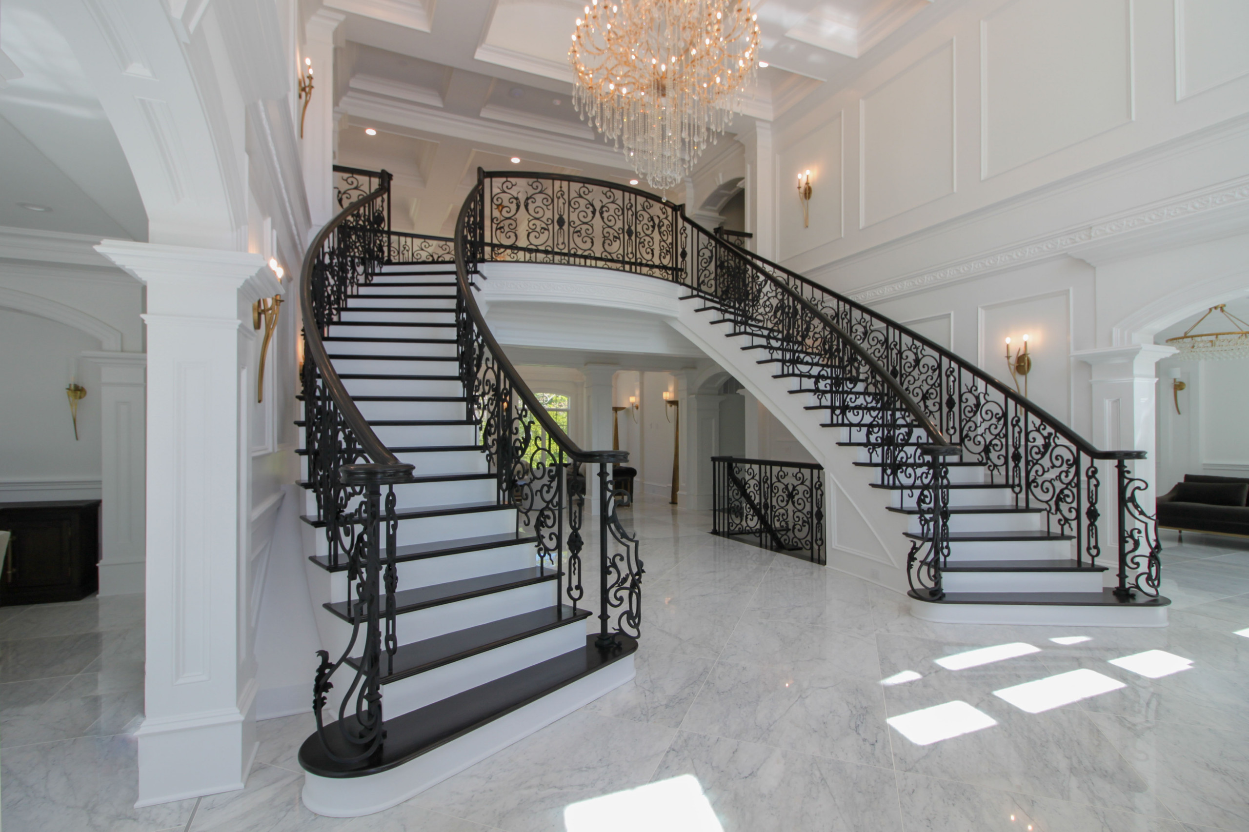 92_Grand Double Staircase in Exquisite Custom Home, Great Falls VA 22066