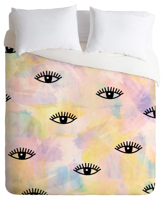 Hello Sayang Eye Blush Duvet Cover Contemporary Duvet Covers