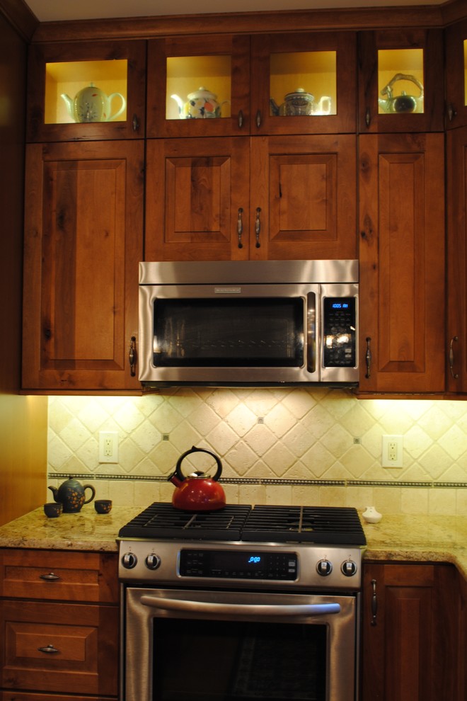 Example of a mountain style kitchen design in Philadelphia