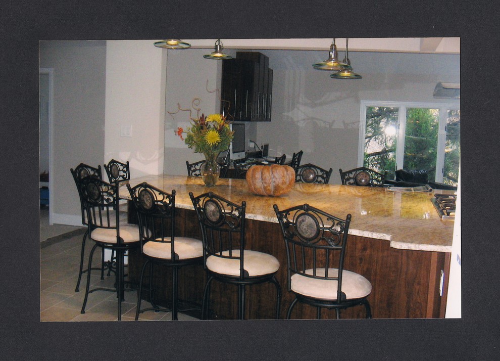 Example of a large transitional kitchen design in New York