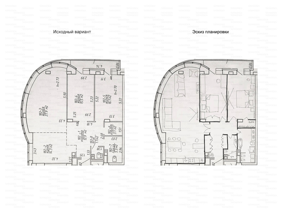 Идеи перепланировки для многокомнатных квартир