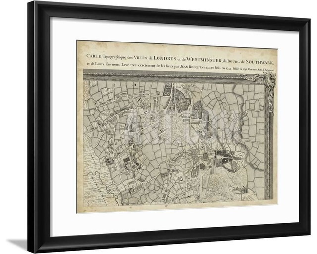 Map Of London Grid Iv By Unknown Frame Art Print Contemporary Map Of London Grid Iv By Unknown Frame Art Print