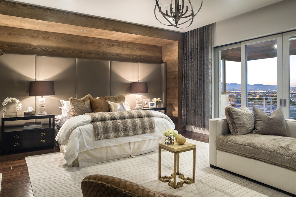 Inspiration for a contemporary bedroom in Las Vegas.