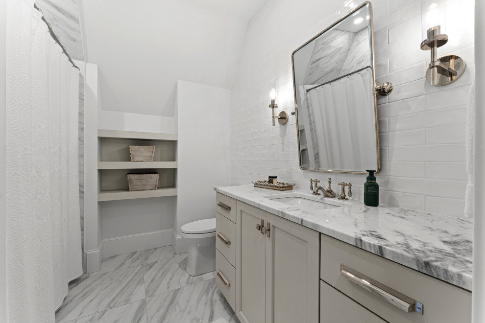 Inspiration for a transitional bathroom remodel in Charlotte