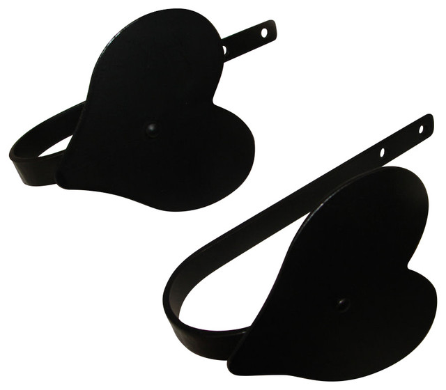 Curtain Tiebacks Hearts Pair Amish Made Wrought Iron Transitional Curtain Tiebacks Hearts Pair Amish Made Wrought Iron