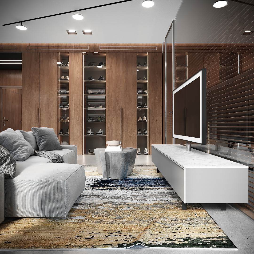 Квартира для молодого человека в современном стиле.