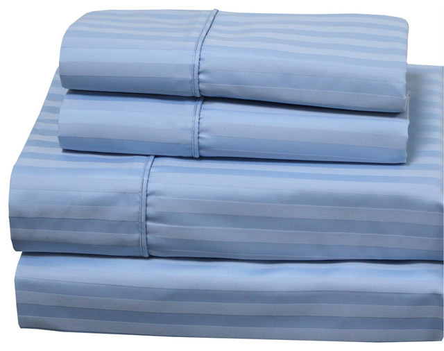 650 TC 22" Extra Deep Pocket Stripe Sheet Set Contemporary Sheet