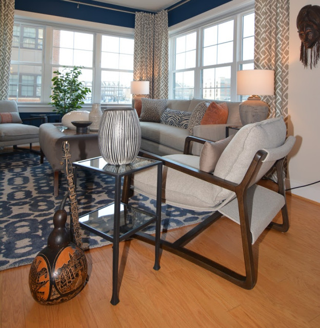 Africa inspired modern living room design Contemporary DC Metro