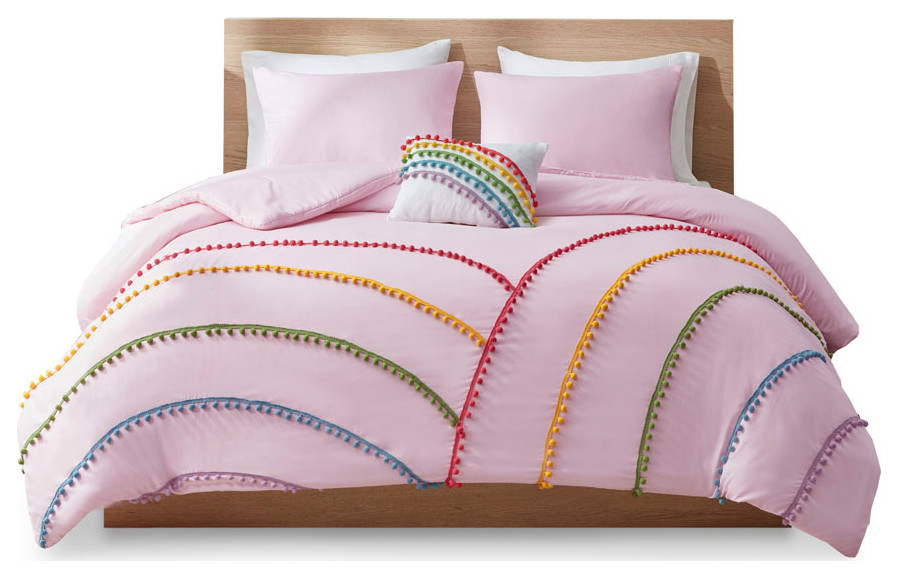 Juniper Strawberry Rainbow Pink Pom-Pom 
