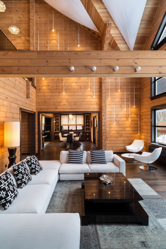 Интерьер деревянного особняка в подмосковном посёлке "Никольские озера"