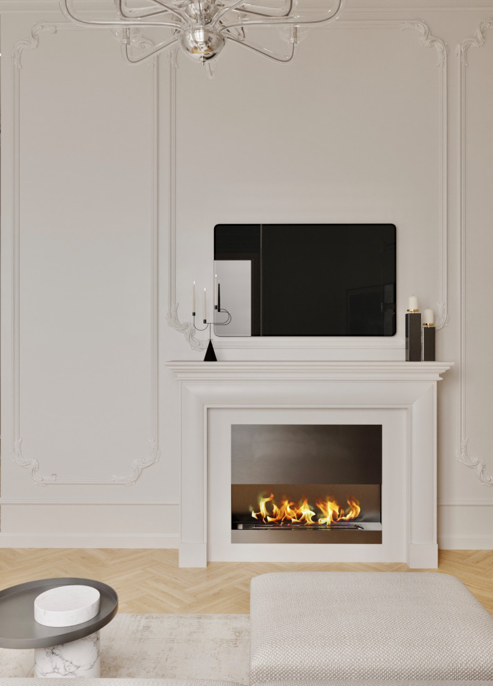 Гостиная, вид на камин