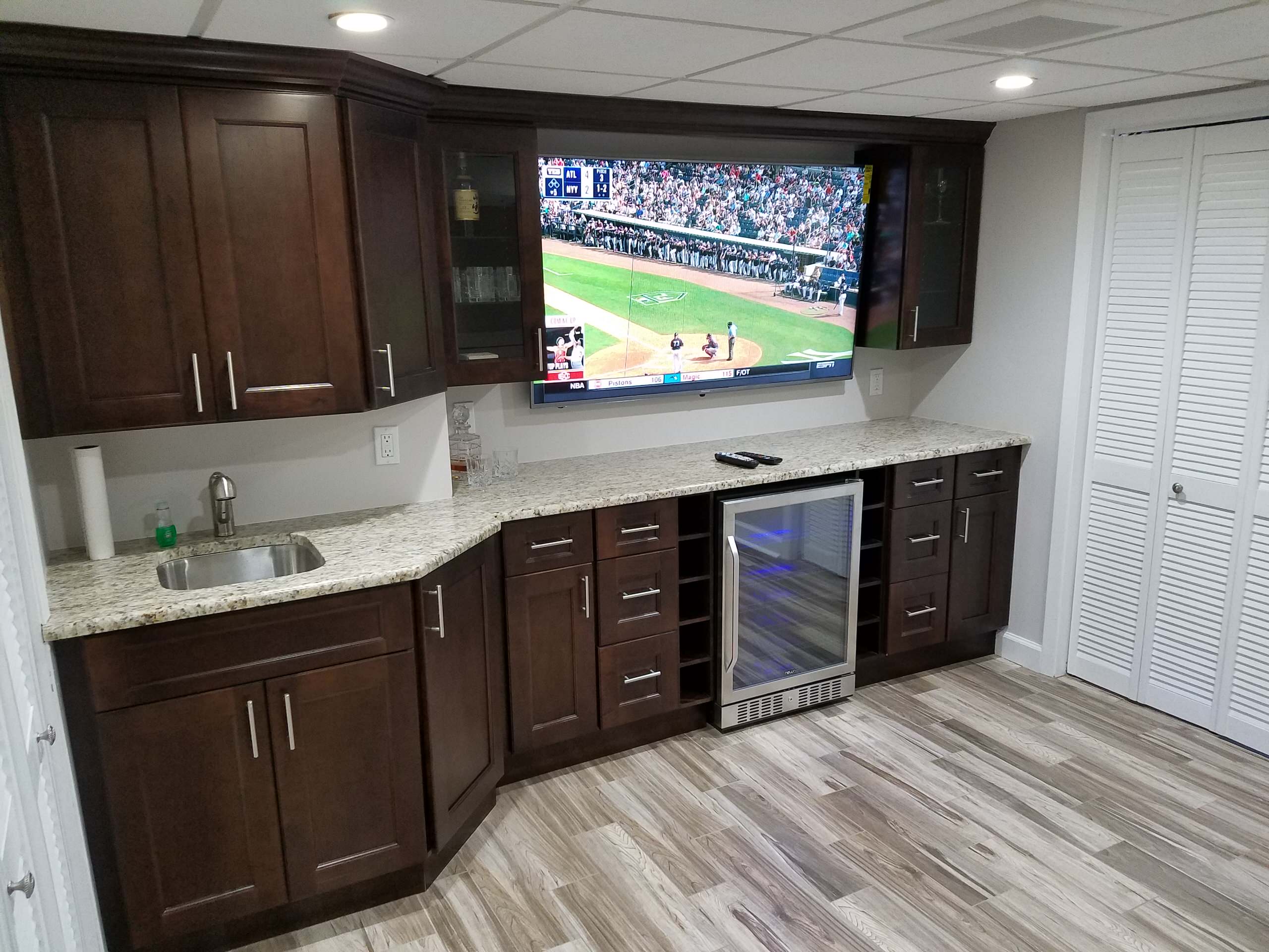 Finished Basement on Mohawk Drive in Springfield, NJ