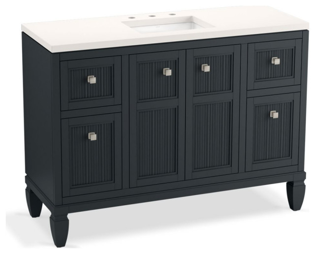 Hearthaven 48" Bathroom Vanity Set Transitional Bathroom Vanities