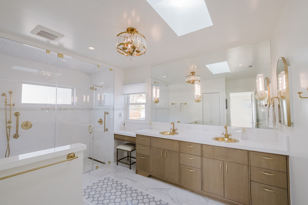 Timeless Marble Moroccan Bathroom Renovation