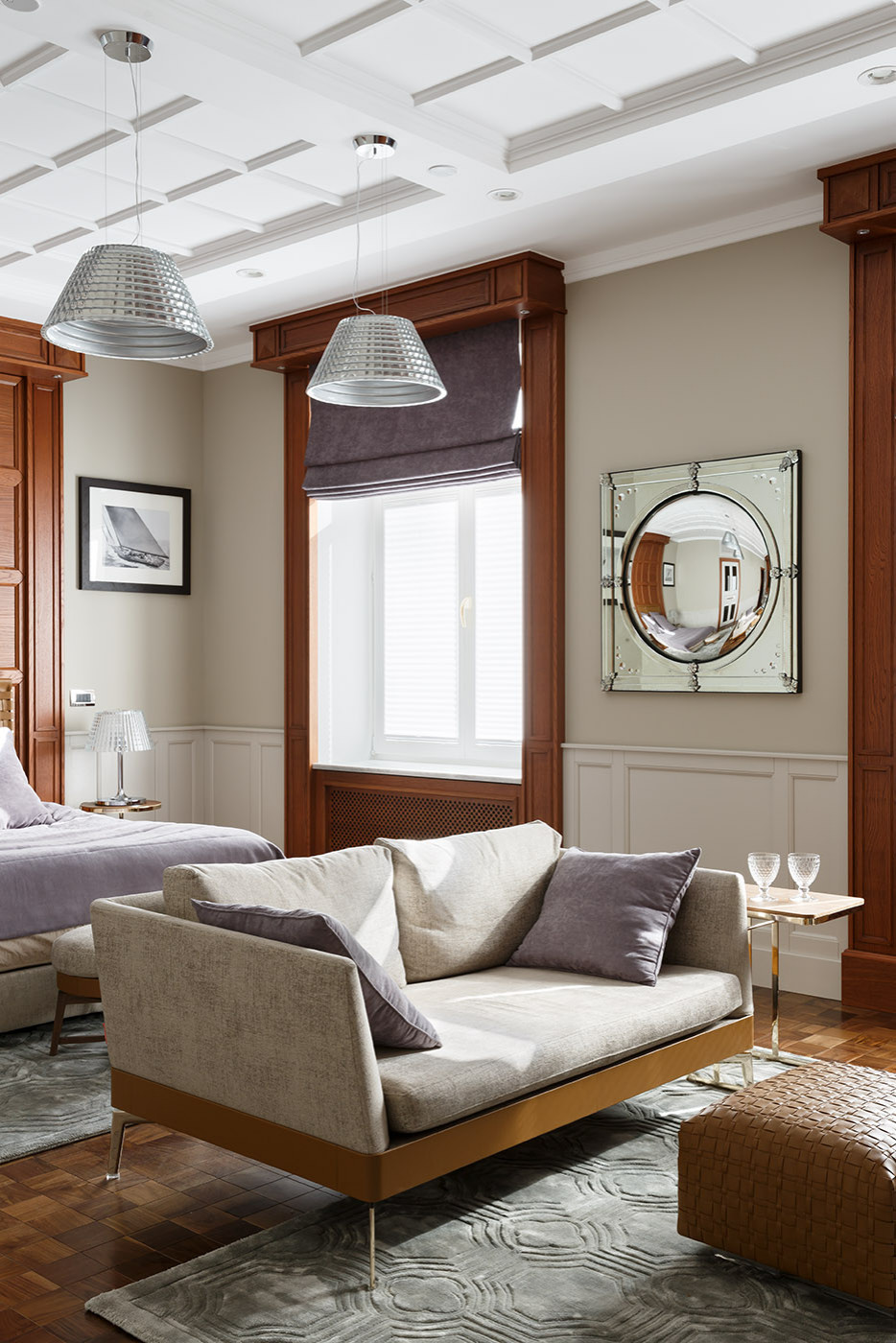 Проект квартиры площадью 134 кв. м. (Сергей Клочков) - Спальня / Lounge зона в с