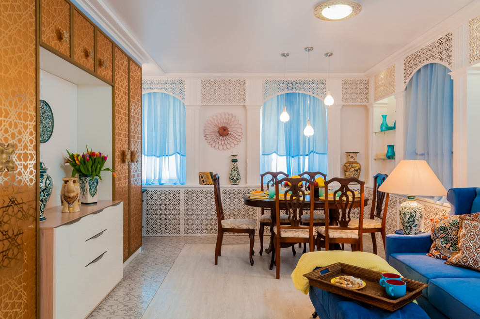 Гостиная - столовая в восточном стиле. Телепроект Фазенда.