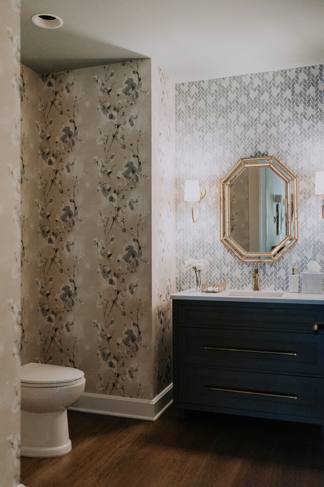 Orange Lake Full Home Design - Transitional - Powder Room - Cleveland ...