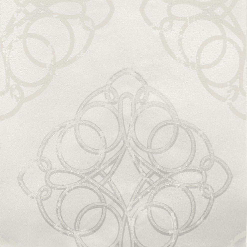 Mikhaila Gray Medallion Wallpaper, Sample Contemporary Wallpaper